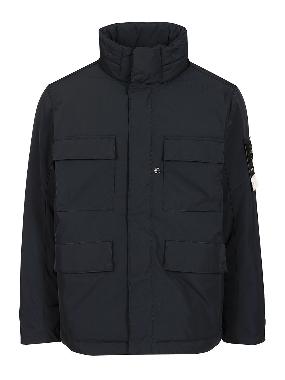 Stone Island Padded Field Jacket In Micro Twil
