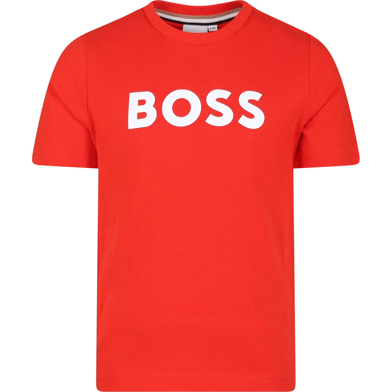 Hugo Boss Red T-shirt For Boy With Logo