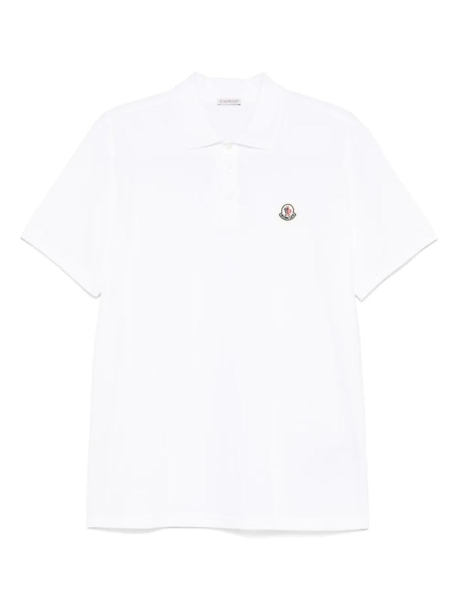 Moncler Logo Patch Cotton Pique Polo Shirt Clothing