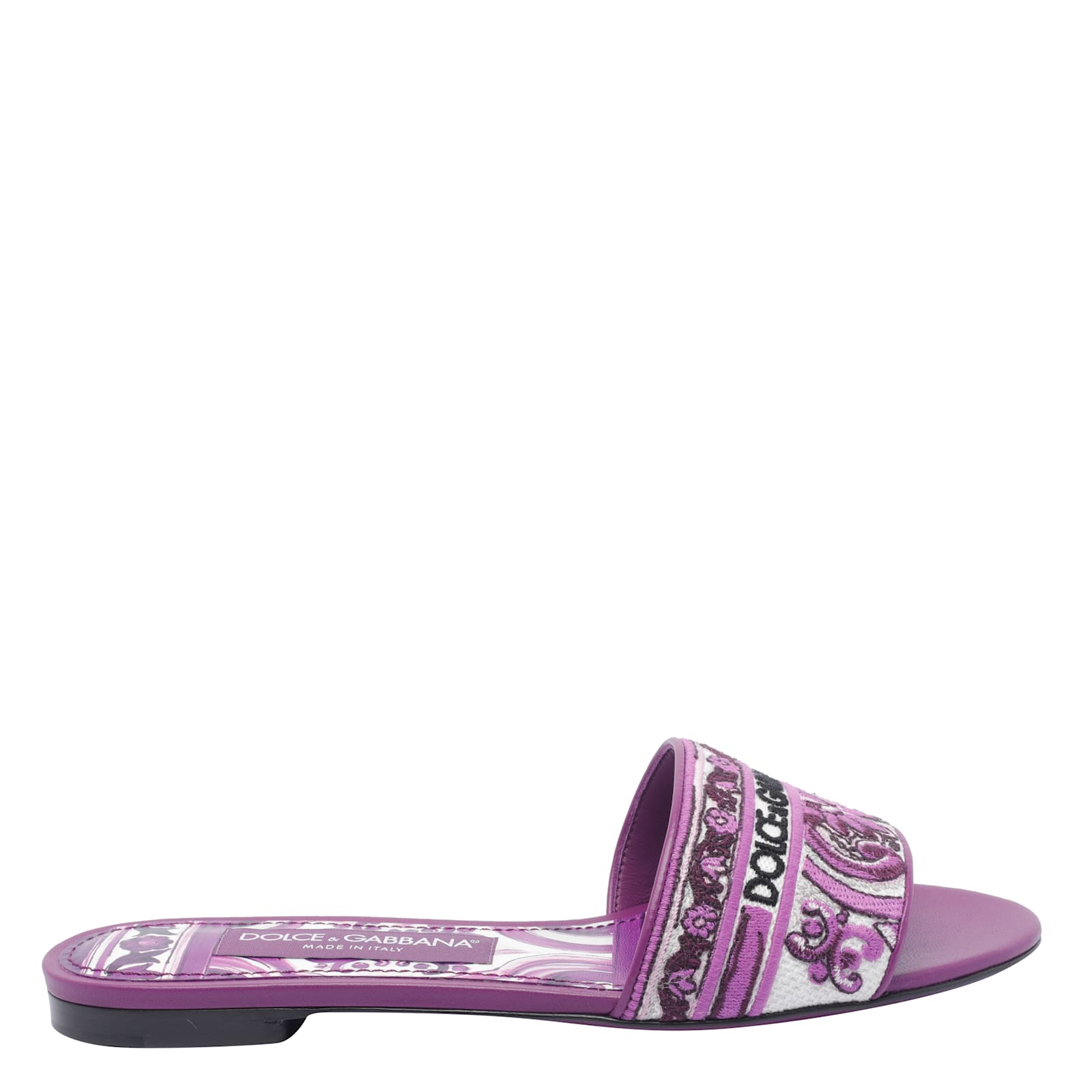 Dolce & Gabbana Embroidered Logo Slides