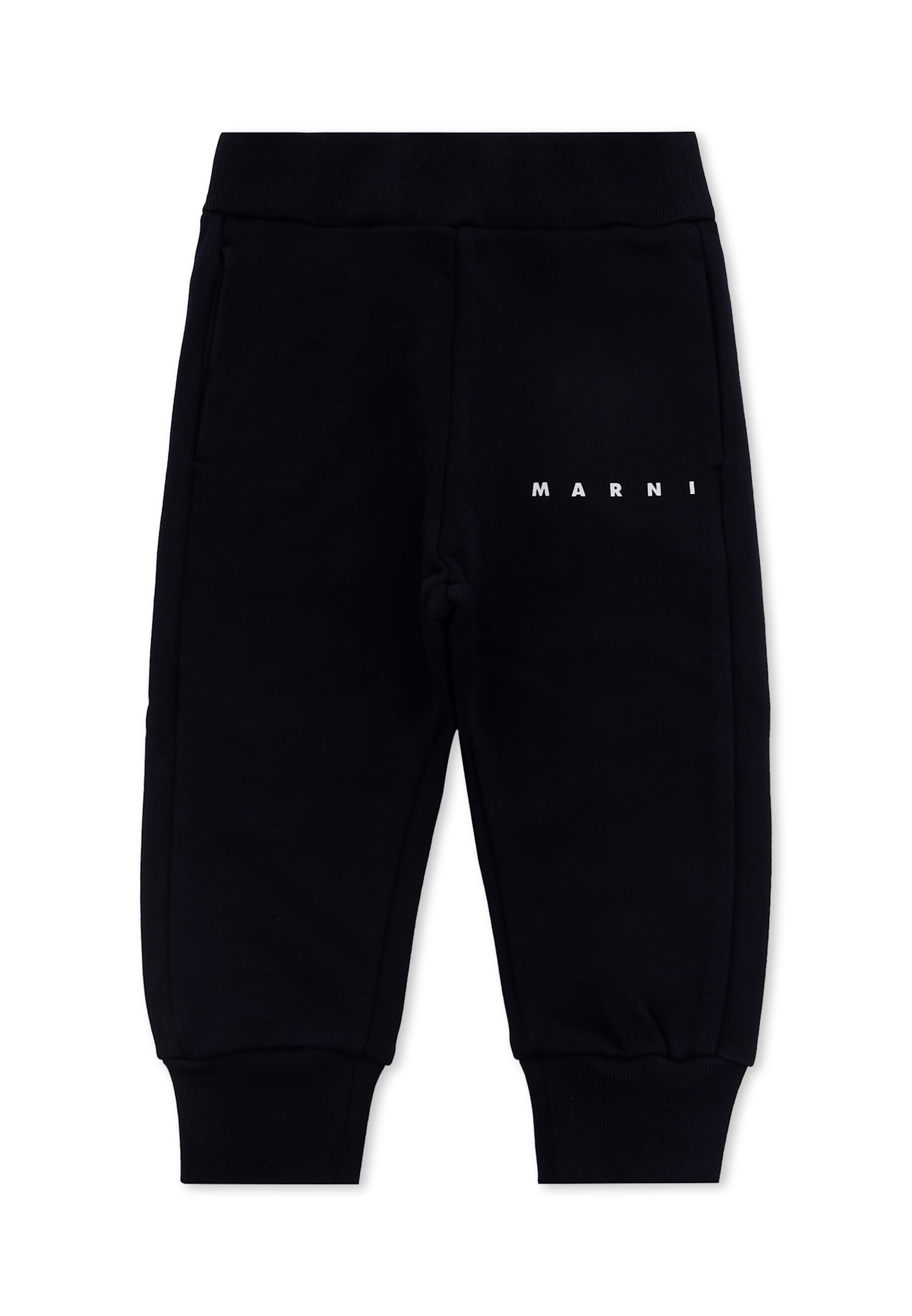 Marni Blue Trousers For Baby Boy With Logo