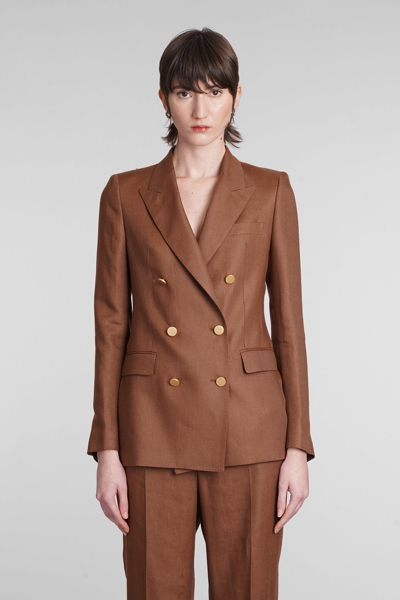Tagliatore 0205 T-parigi In Brown Linen
