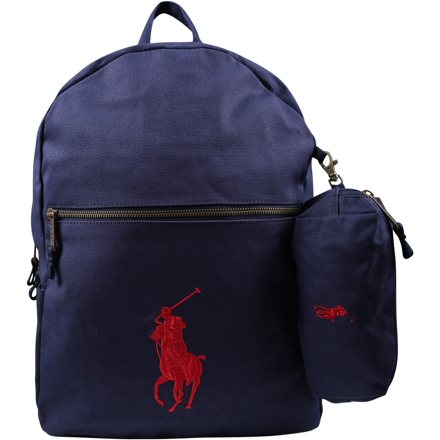 Ralph Lauren Blue Backpack For Kids With Logo