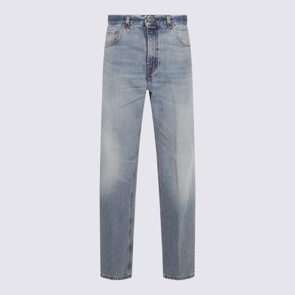 Haikure Blue Cotton Denim Jeans