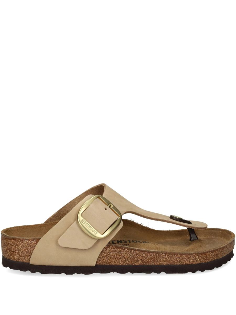 Birkenstock Gizeh Big Buckle Sandcastle, Nubuck Leather Shoes