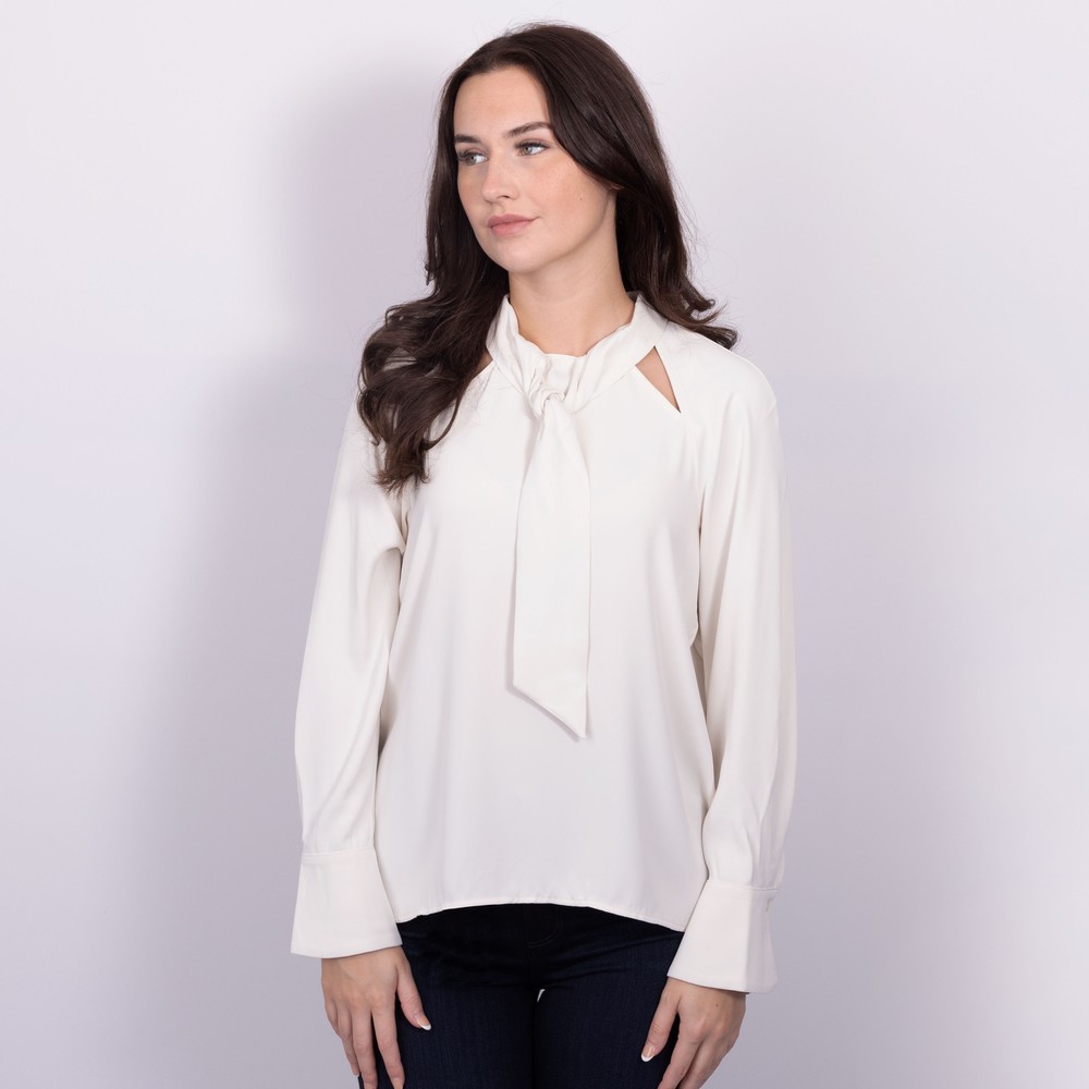 Carmen Crepe Tie Blouse