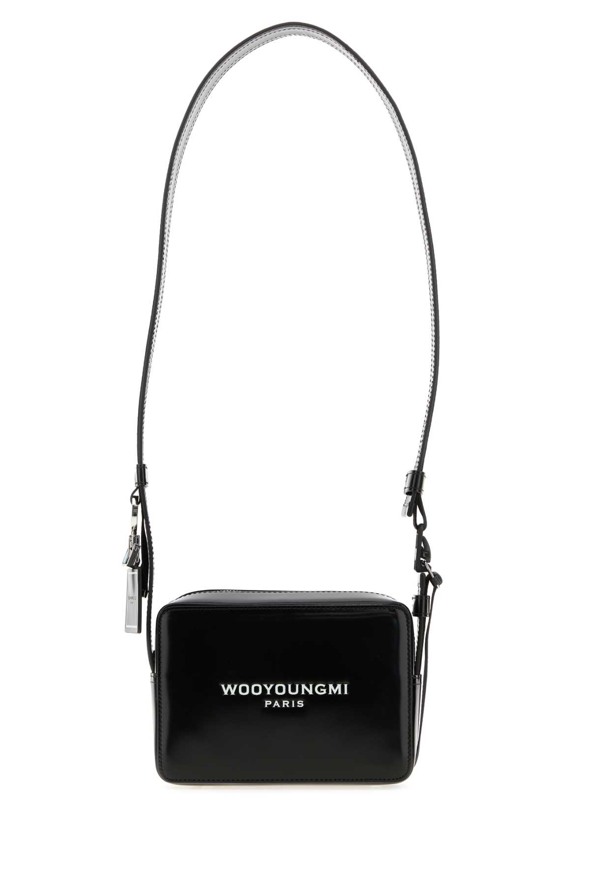 WOOYOUNGMI Black Leather Crossbody Bag
