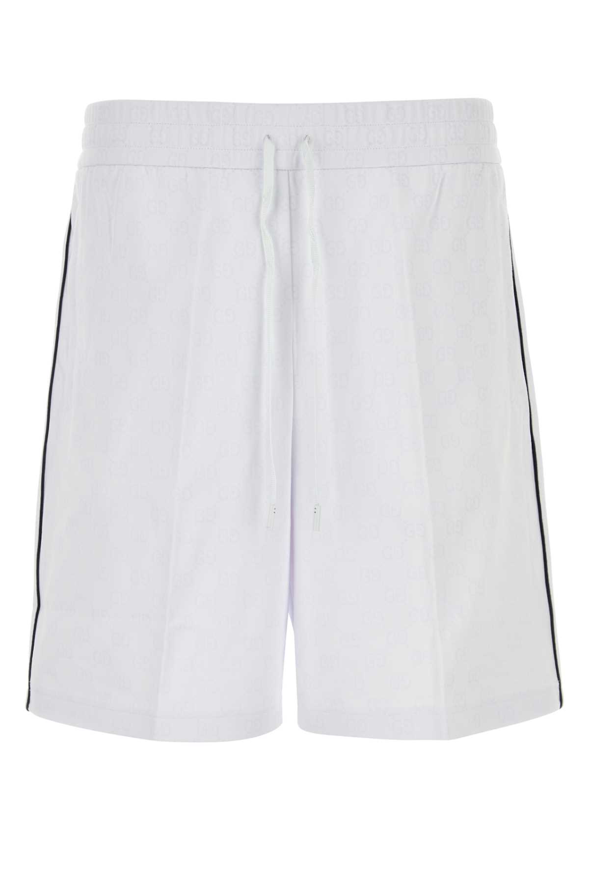 Gucci Embroidered Nylon Blend Bermuda Shorts