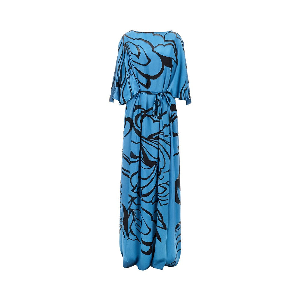 ALBERTA FERRETTI Devoré satin long dress Woman