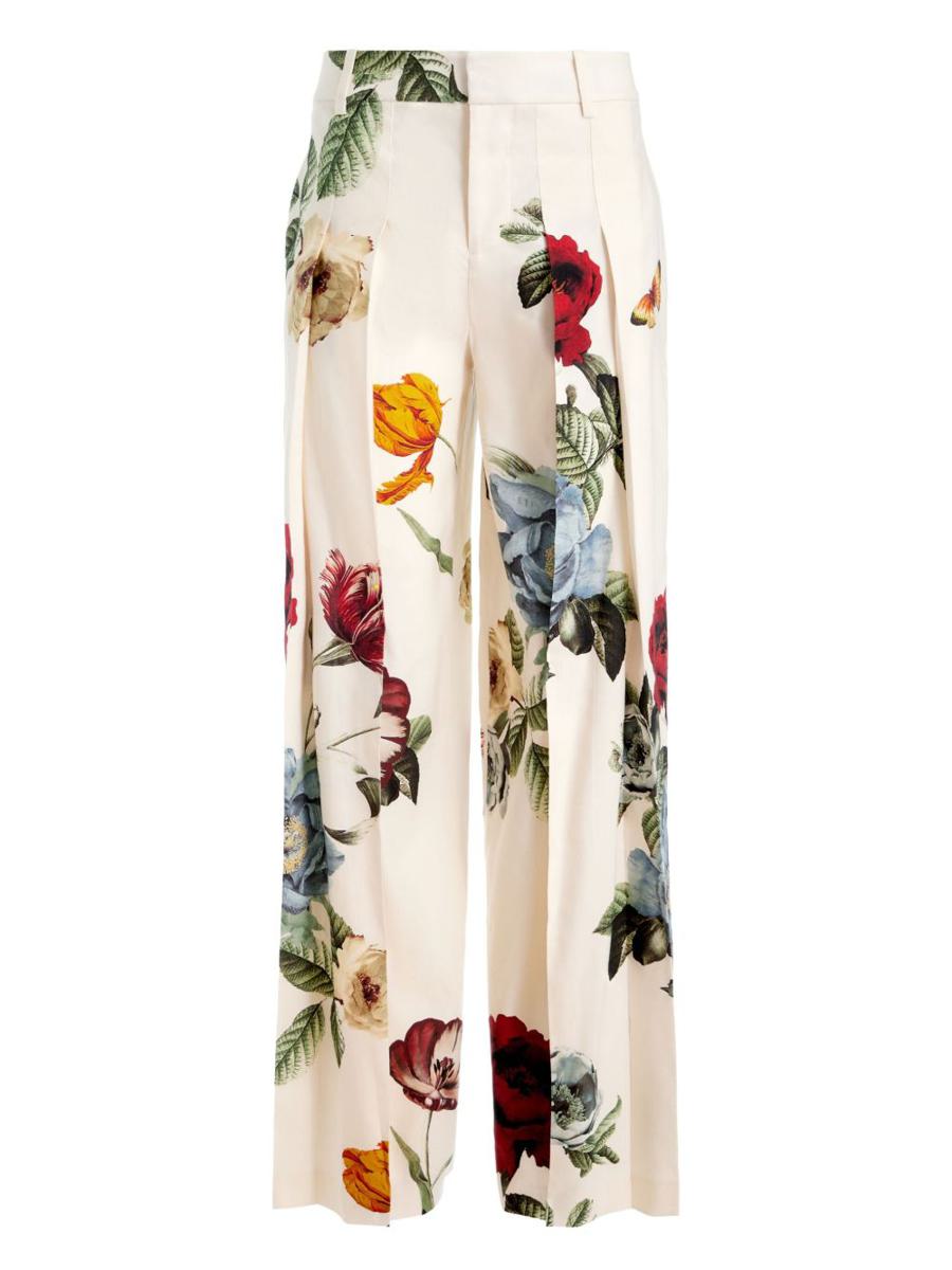 Alice + Olivia Blaire Linen Blend Trousers