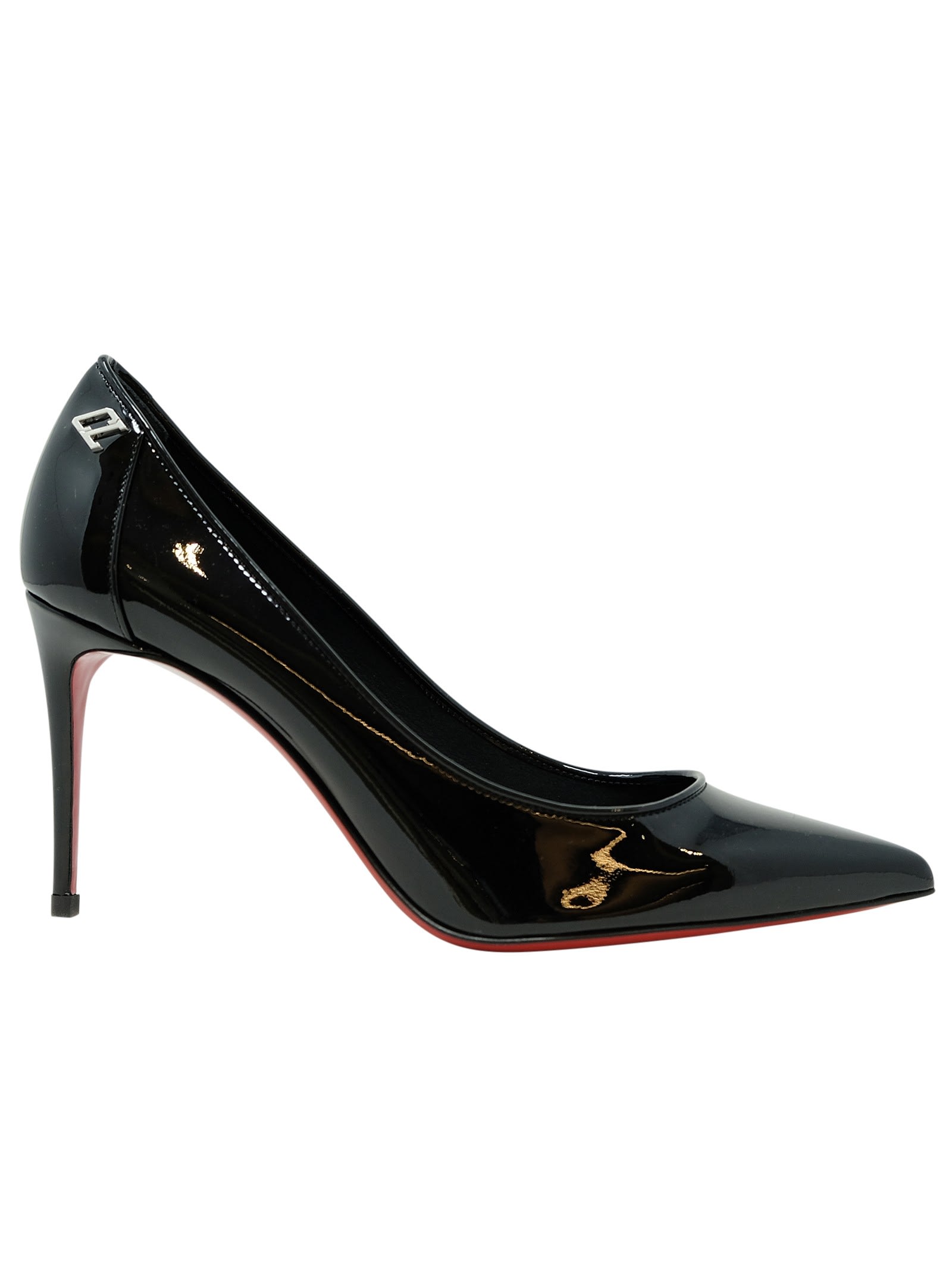 Christian Louboutin Black Patent Leather Sporty Kate 85 Pumps