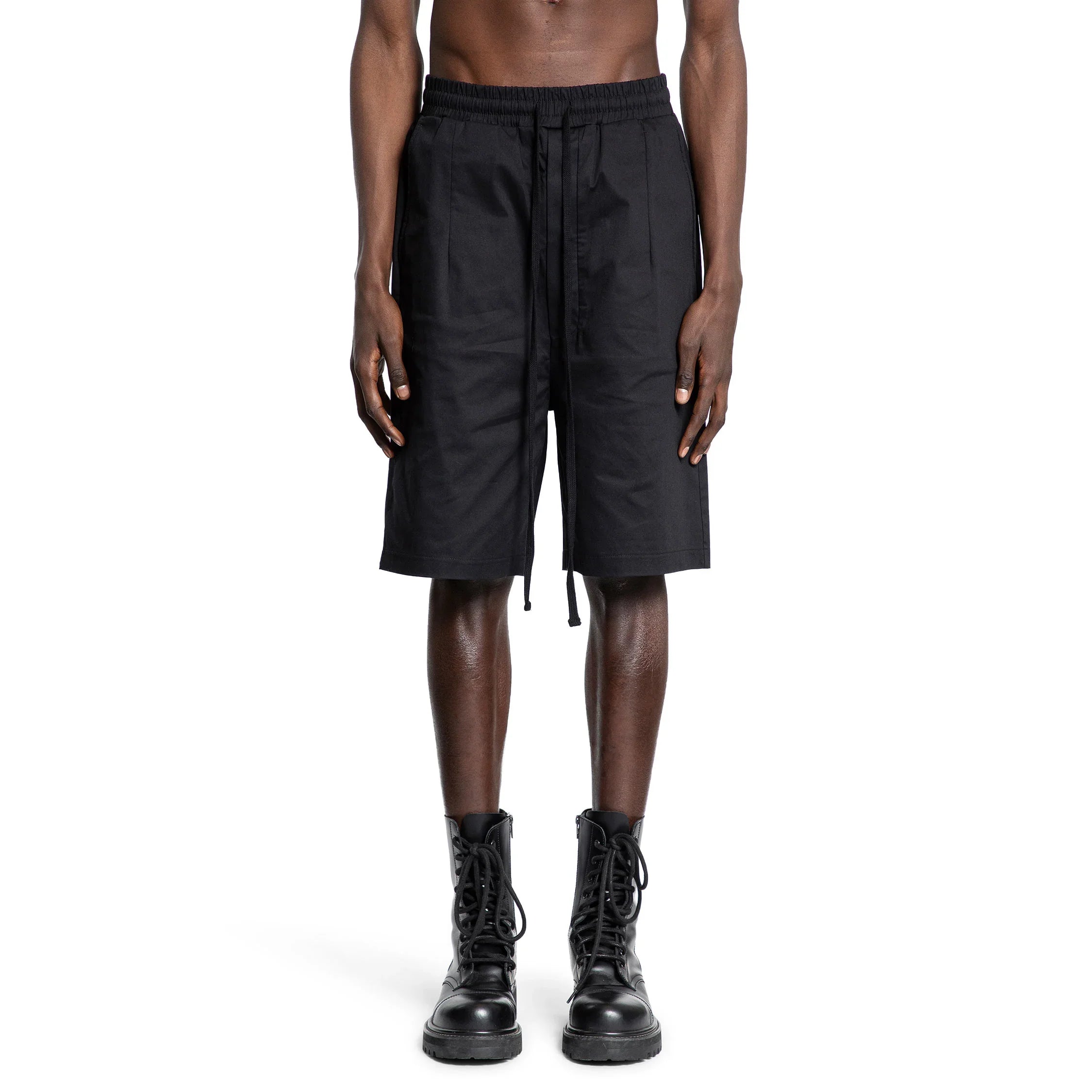 THOM KROM MAN BLACK SHORTS & SKIRTS