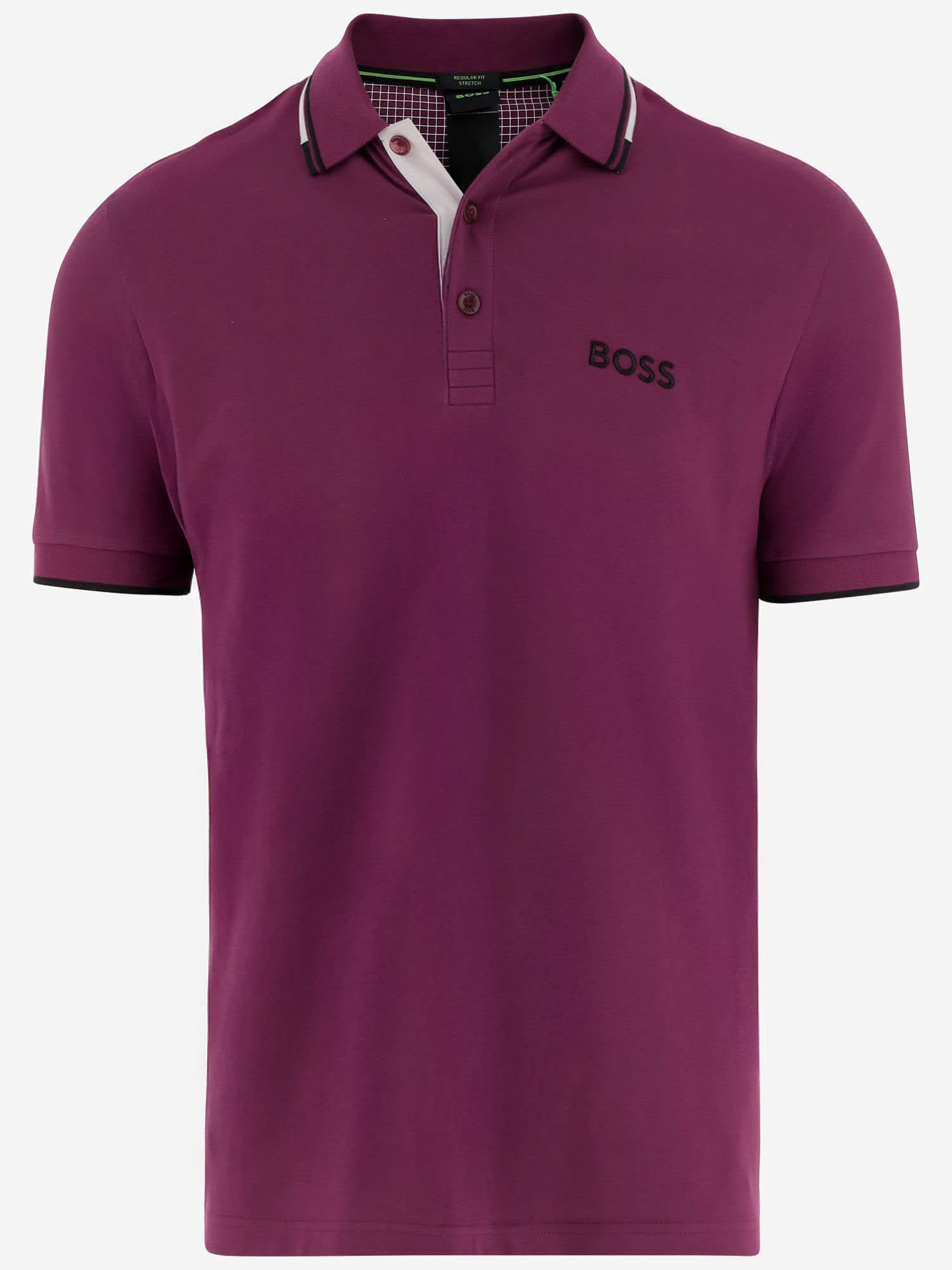 Hugo Boss Stretch Cotton Blend Polo Shirt With Logo