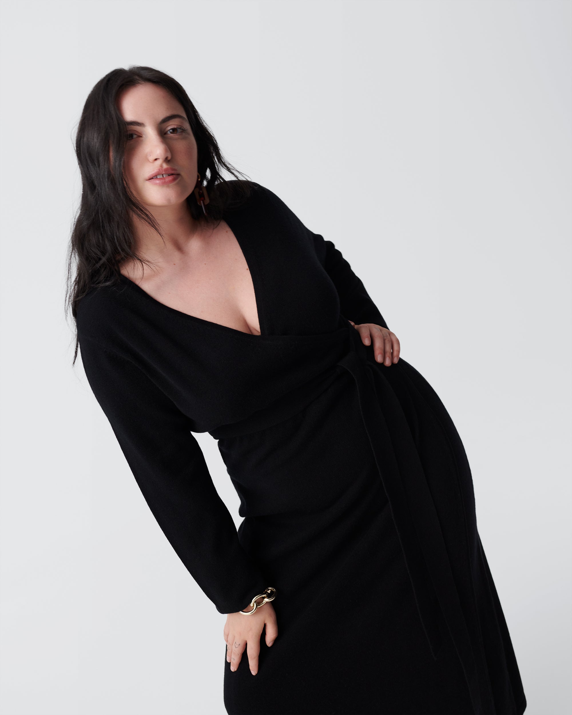 Astrid Wool-Cashmere Wrap Dress