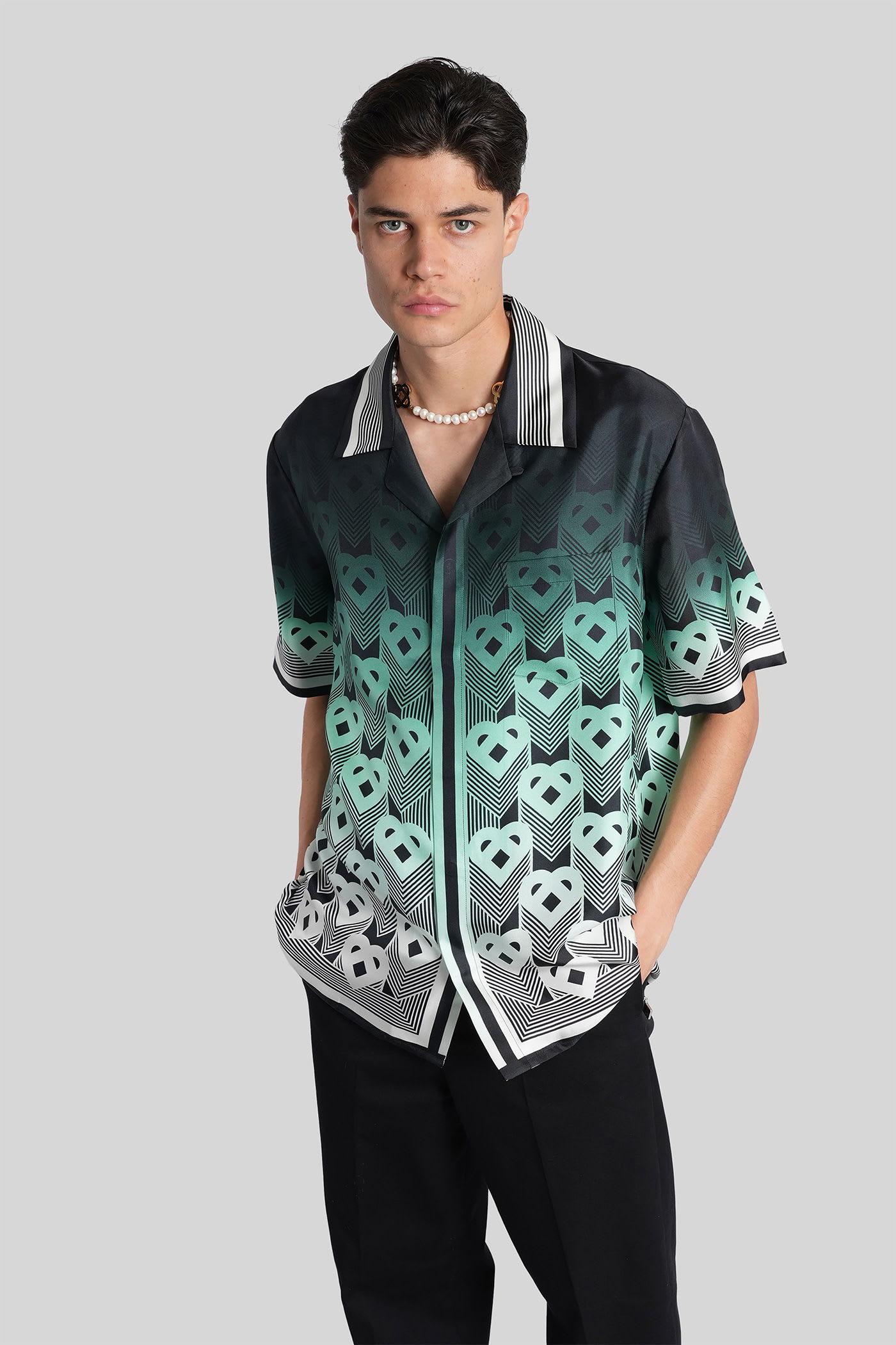 Casablanca Shirt In Black Silk