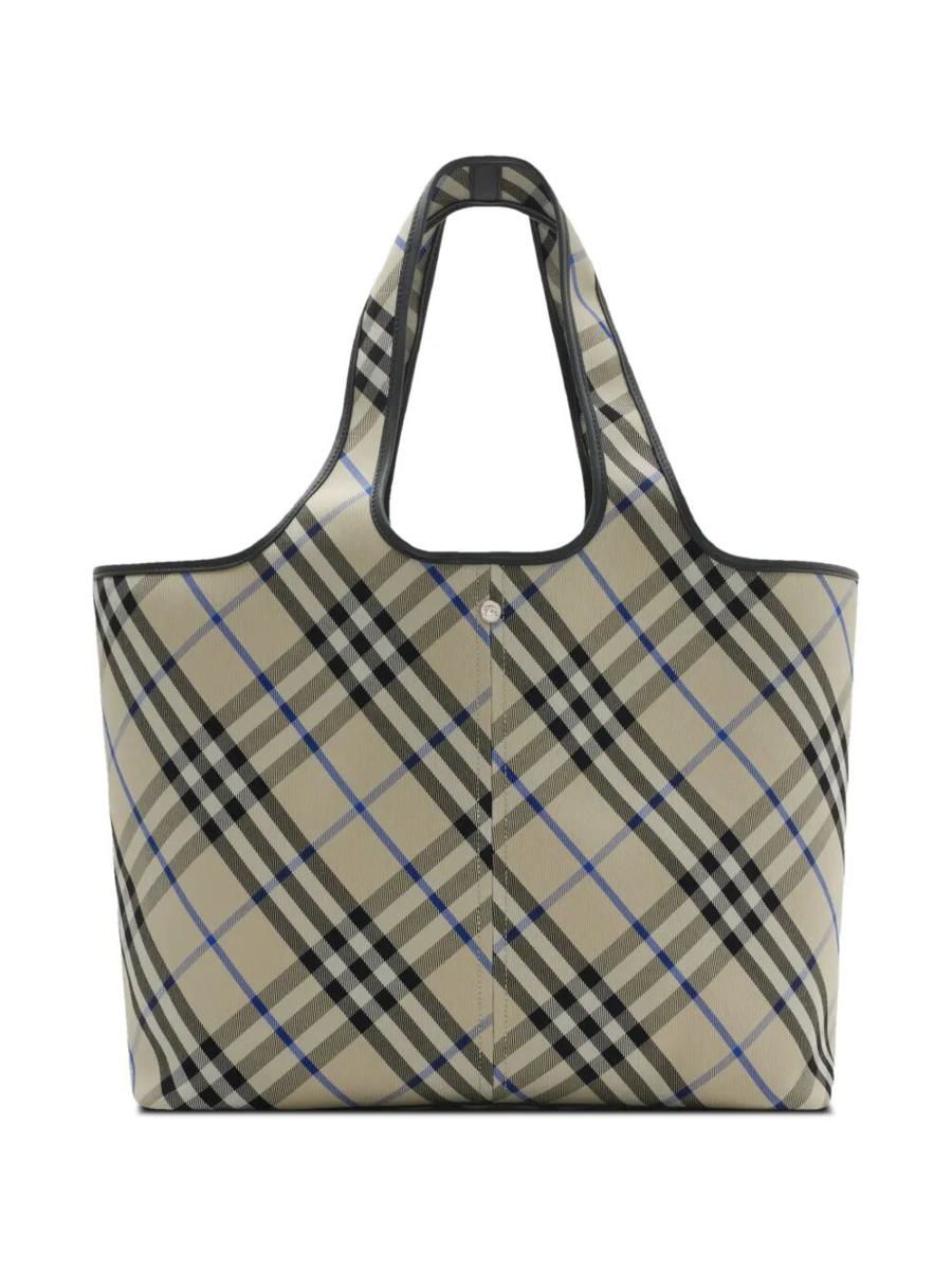Burberry 中号格纹托特包