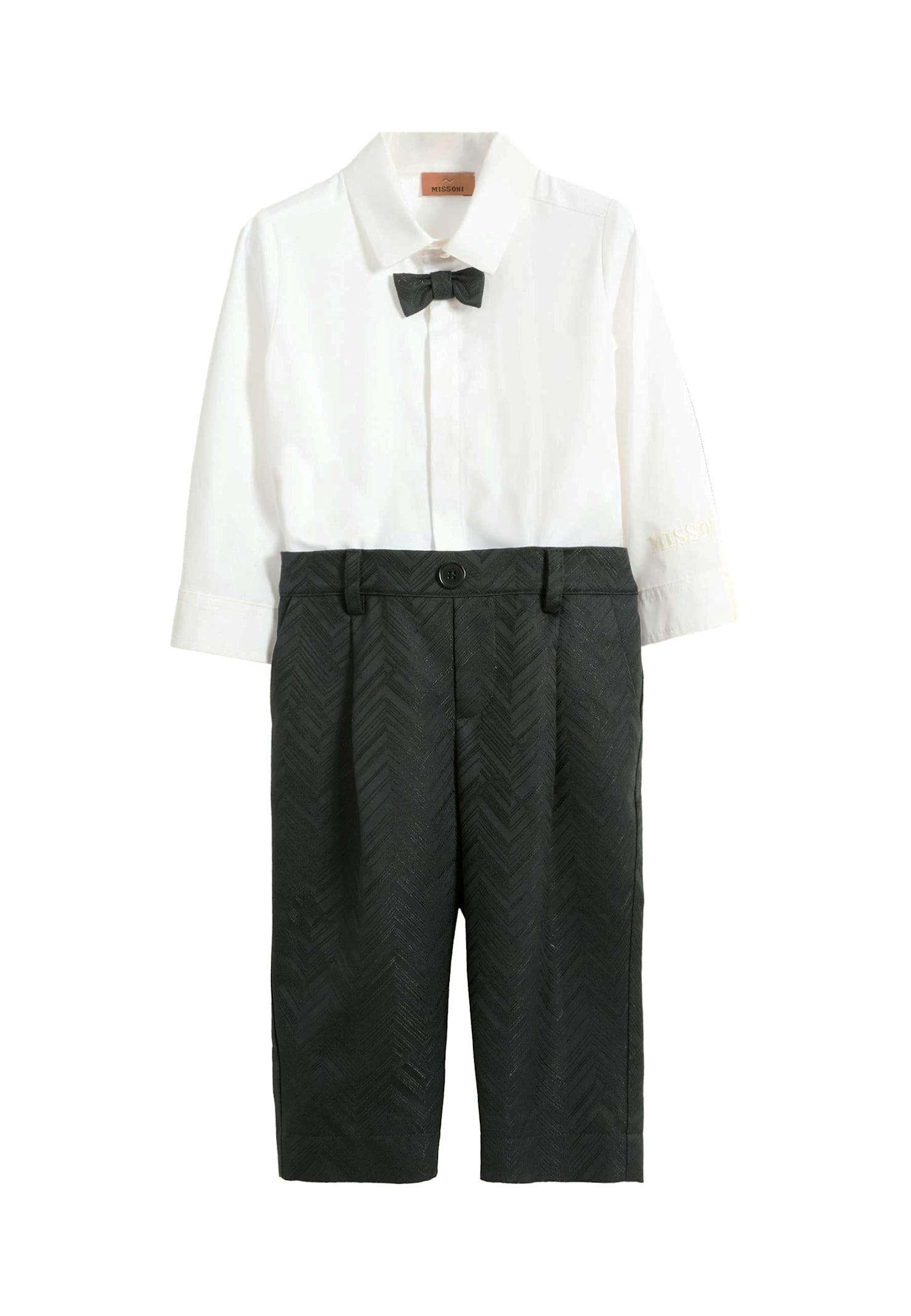 Missoni Black Suit For Baby Boy With Logo