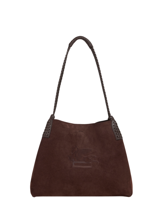 Etro, Cabas Libra Façon Daim Petit Modèle, Femme, Marron