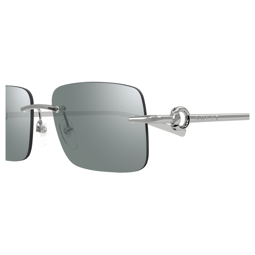 Gucci Eyewear Gg1703s-002 Silver-silver-green