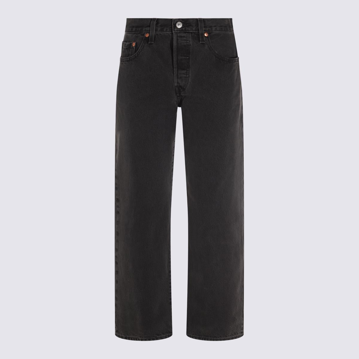 Levi'S Black Cotton 501 Jeans