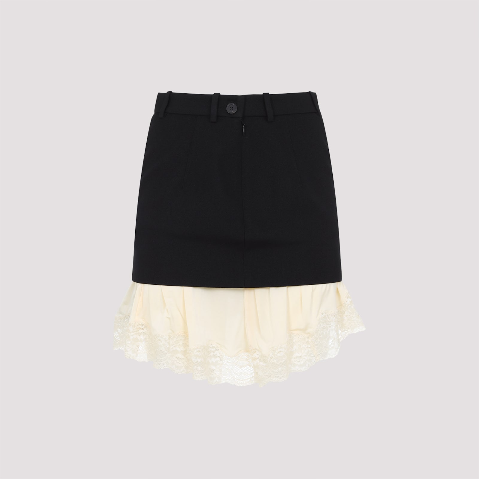 Balenciaga Black Wool Mini Skirt