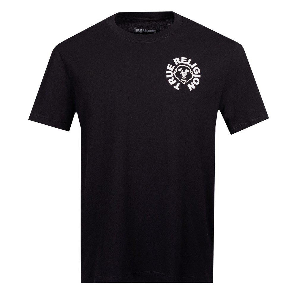Puff Print Buddha Face T Shirt