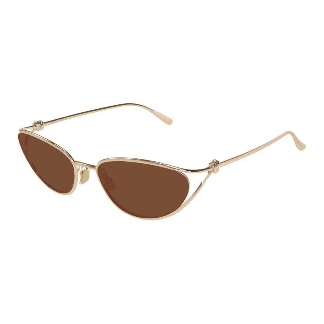Bottega Veneta Eyewear Bv1330s-003 Gold-gold-brown