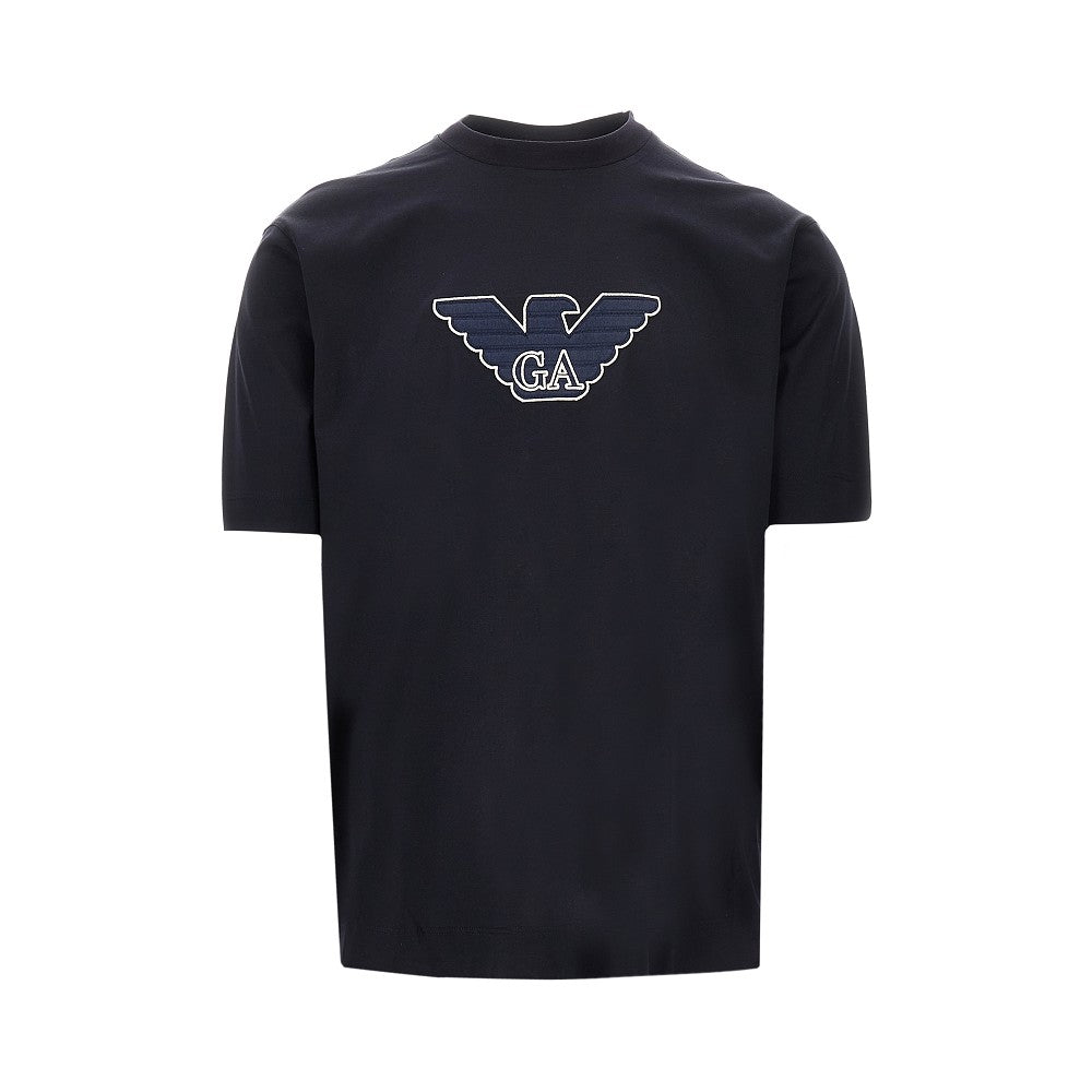 EMPORIO ARMANI 鹰标天丝混纺男士T恤