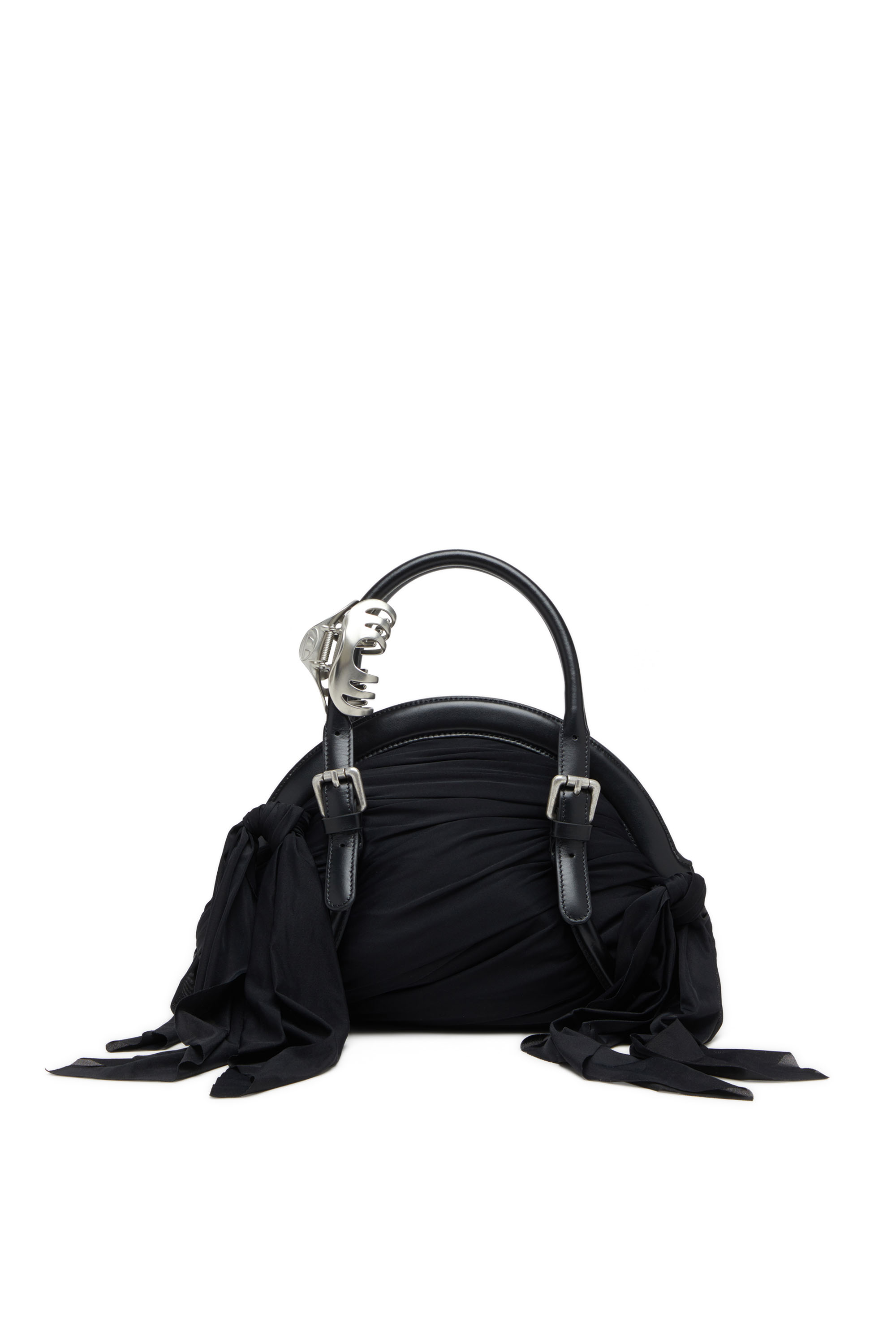 Diesel - Trash-D-Bandana handbag in jersey and leather - Handbags - Woman - Black