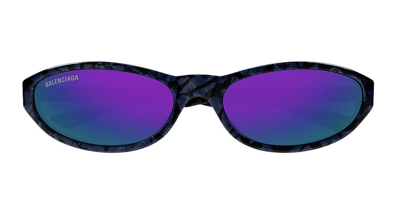 Balenciaga Eyewear Bb0007s-011 - Black / Violet Sunglasses