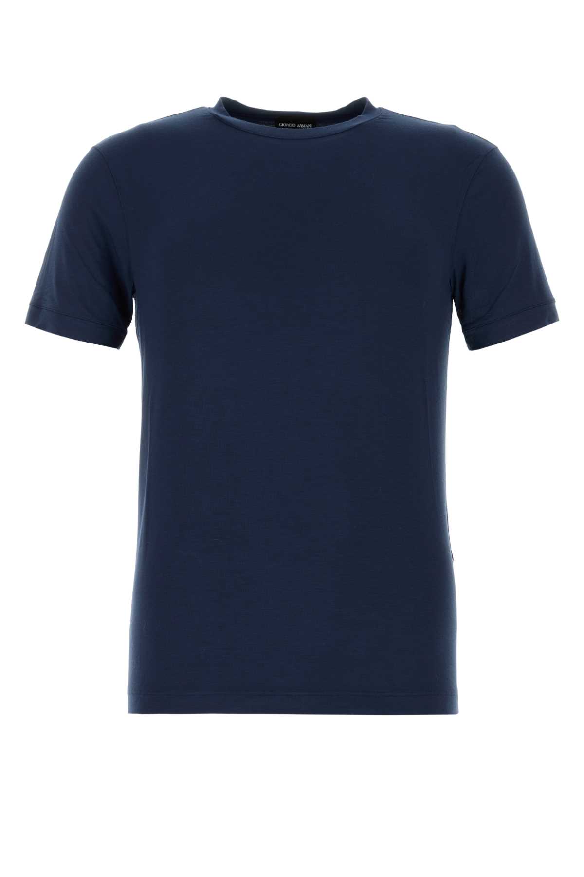 Giorgio Armani Blue Stretch Viscose T-shirt