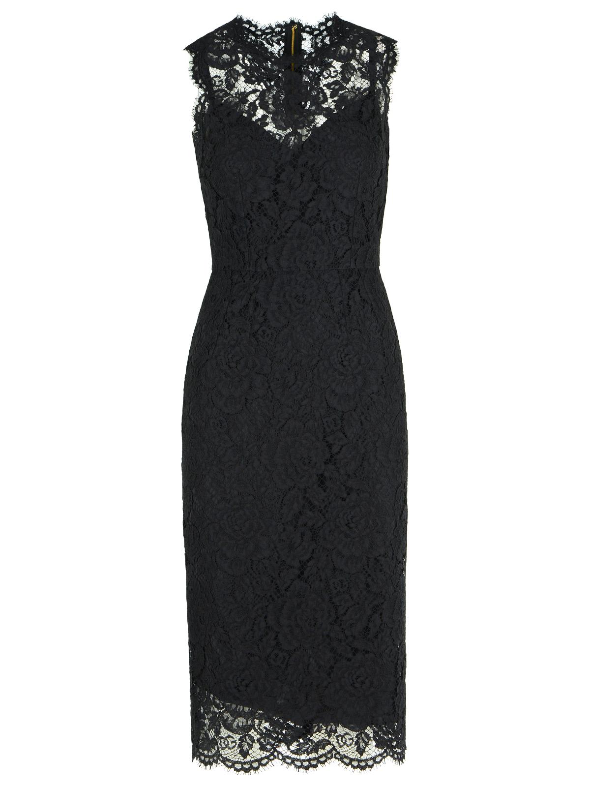 Dolce & Gabbana longuette Black Stretch Lace Dress