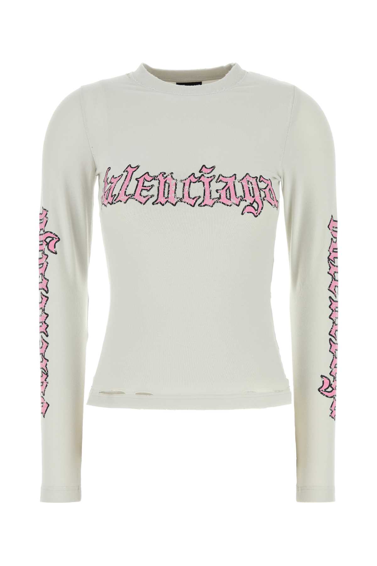 Balenciaga Chalk Stretch Stretch T-shirt