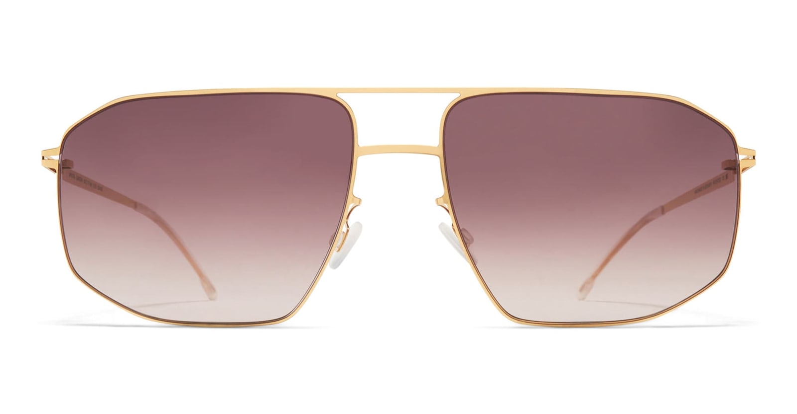 Mykita Santeri - Glossy Gold / Cedar Brown Gradient Sunglasses