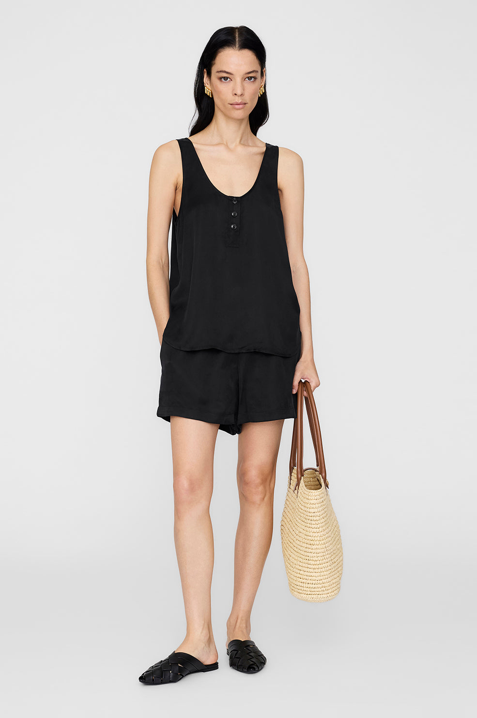 Evy Top - Washed Black