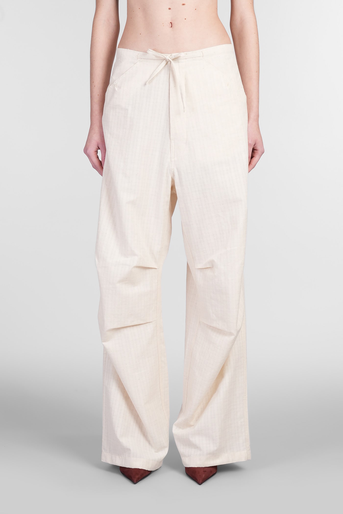 DARKPARK Daisy Pants In Beige Cotton