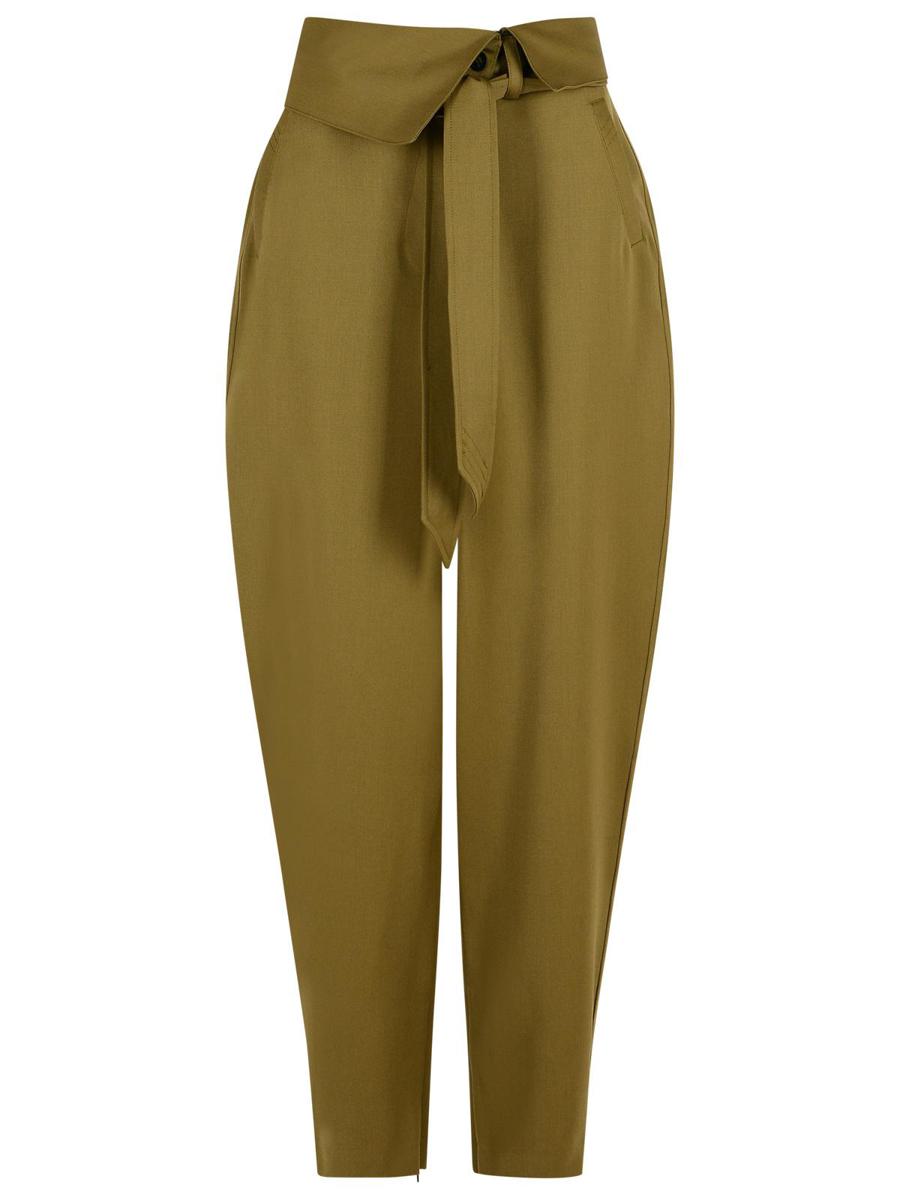 The Attico Green Virgin Wool Trousers