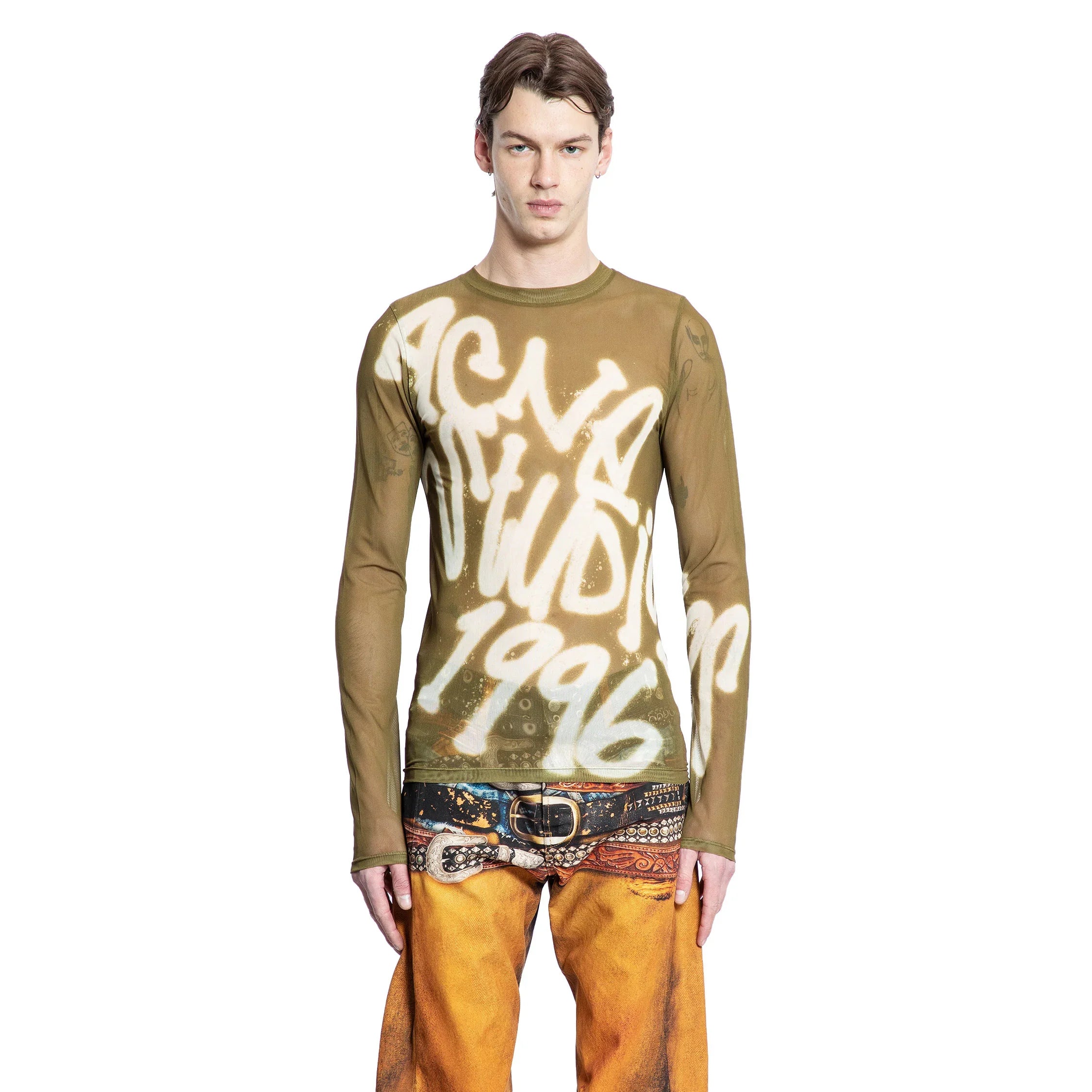 Sprayed Logo Long Sleeve T-Shirt