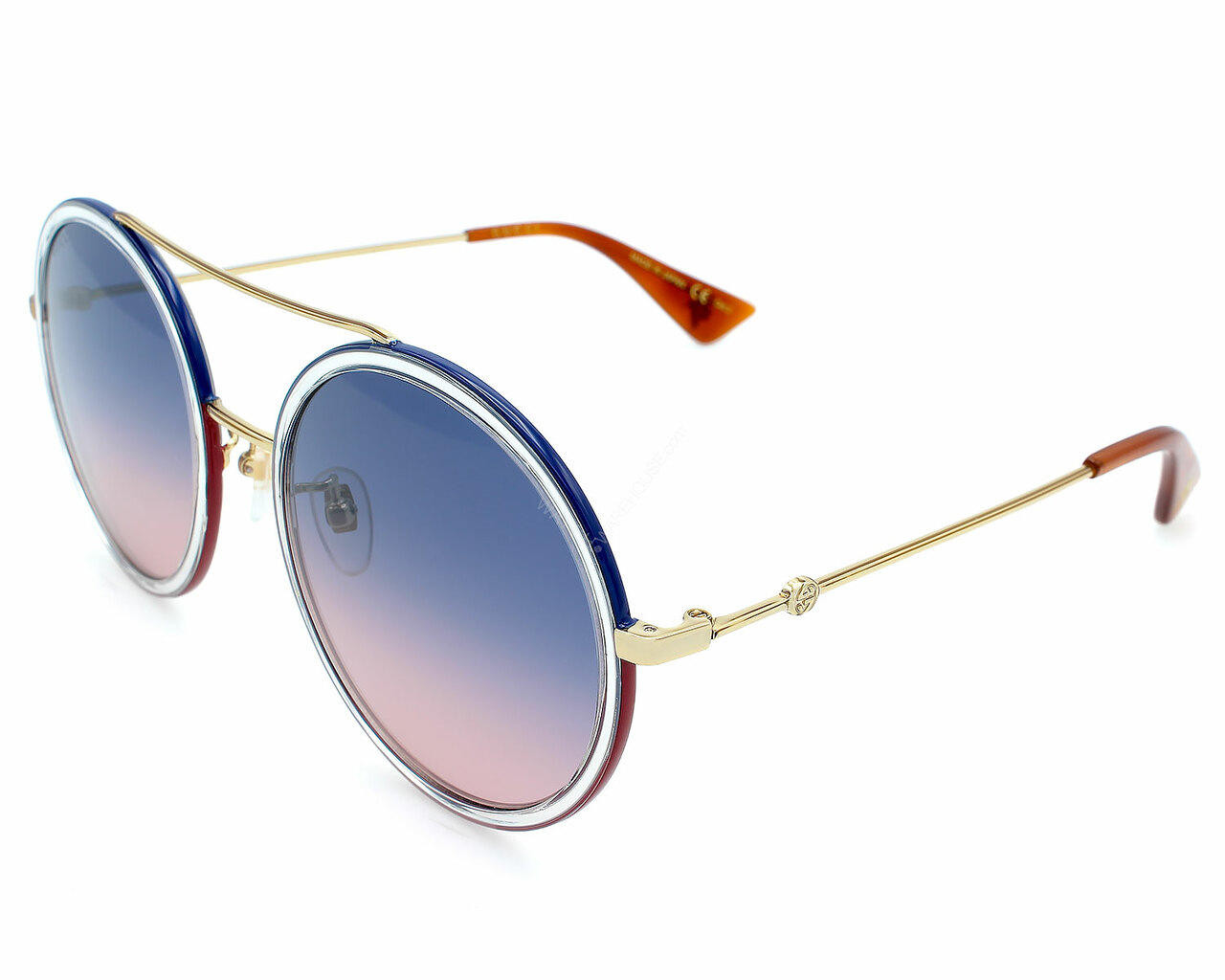 GUCCI Round Blue Gradient Lens 56-140MM Women's Sunglasses GG0061S 023