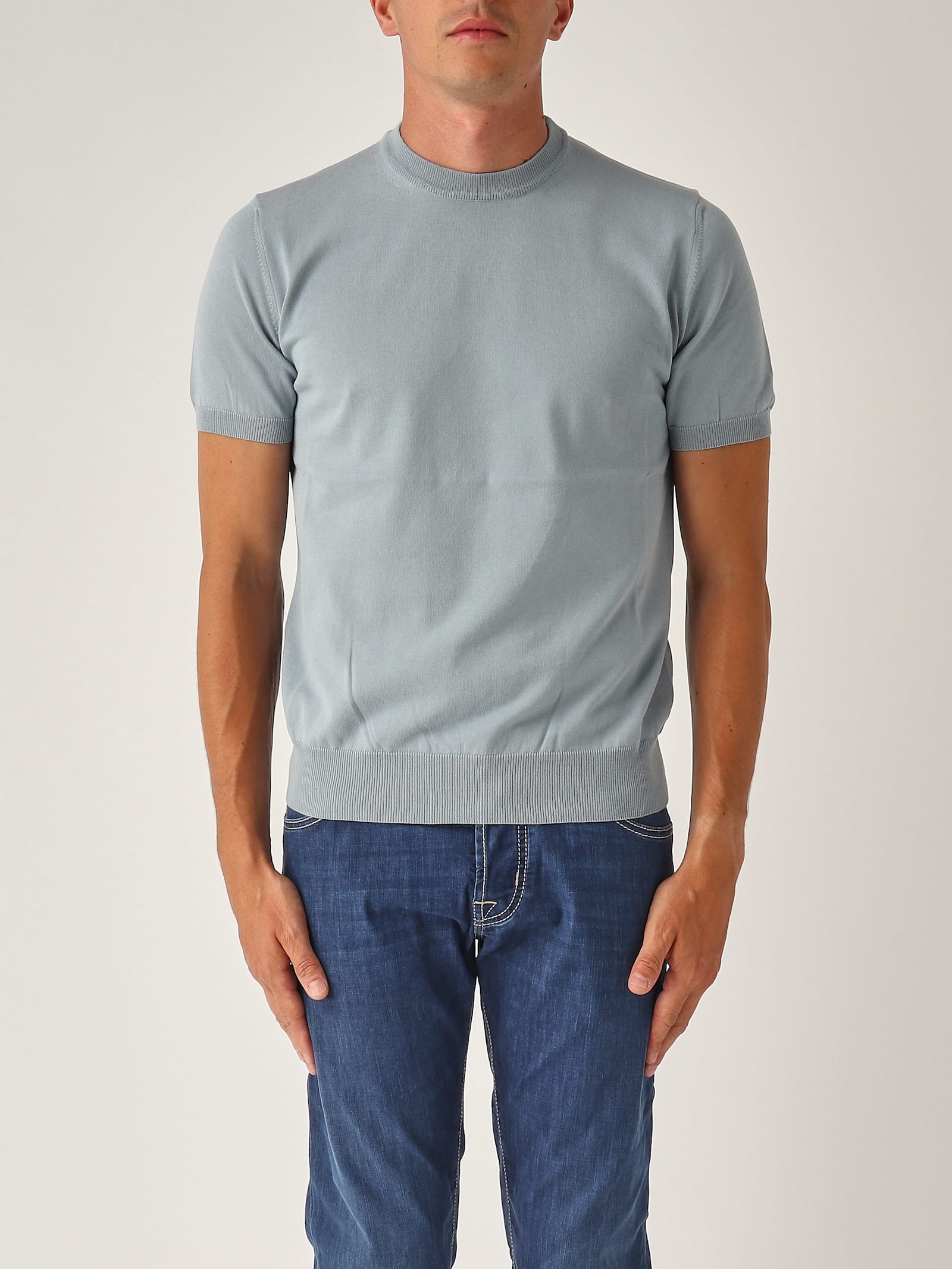 Altea Maglia M/c Girocollo Cot. Rasato Con Balza T-shirt