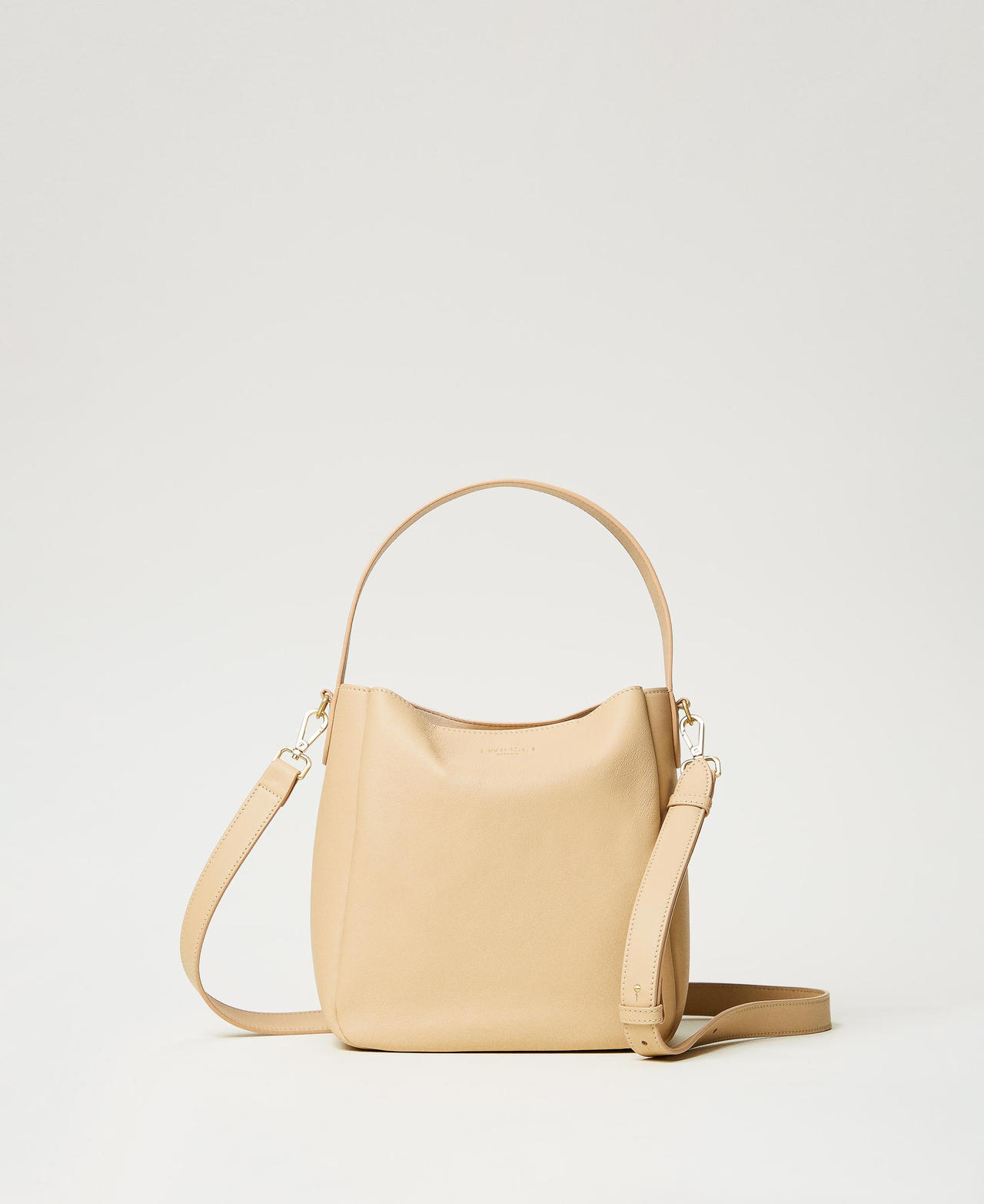 Twinset Sacs - Besace « Forever » en cuir, Beige « Ginger Root » Clair, Taille Unique