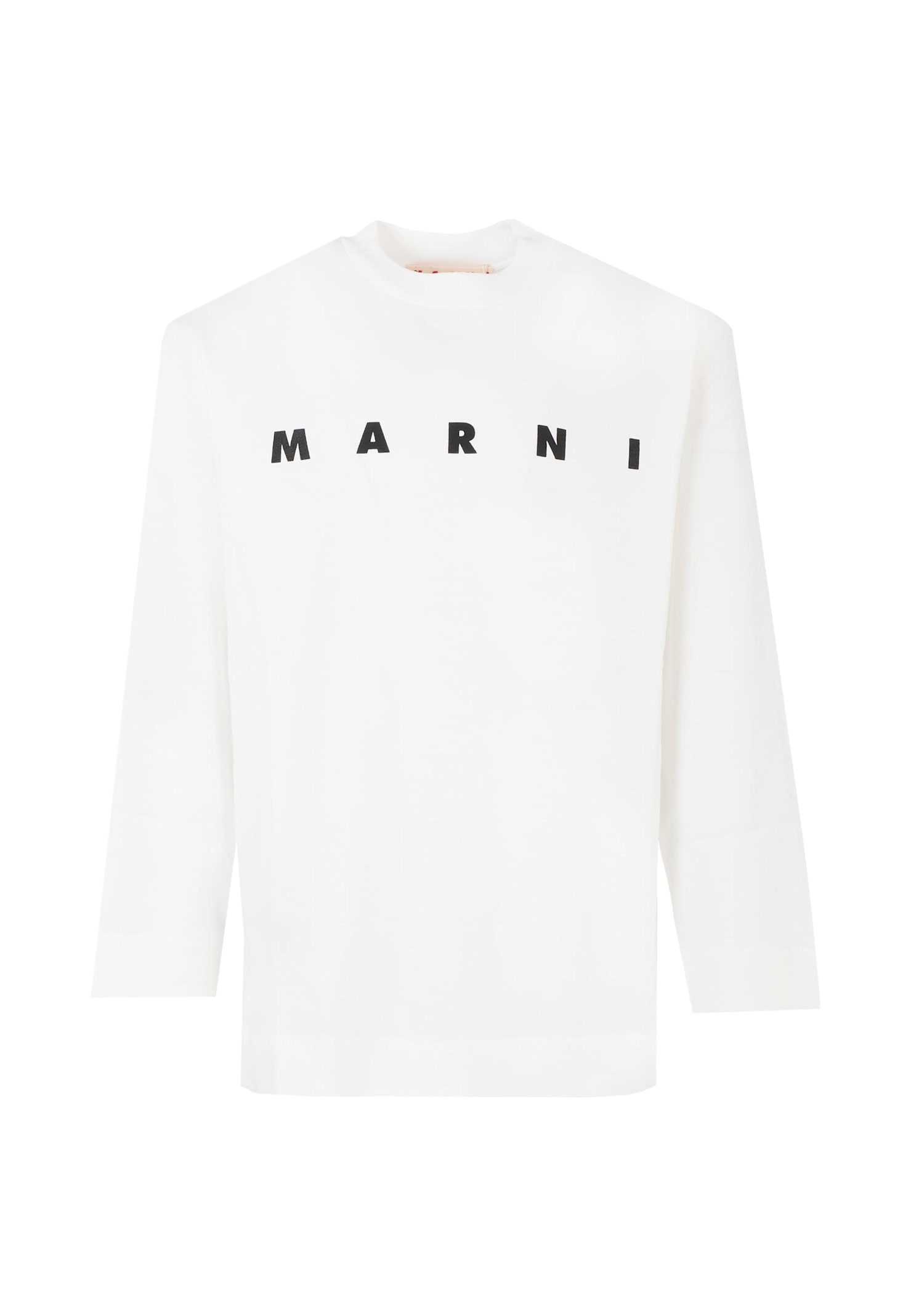 Marni White T-shirt For Kids With Black Logo