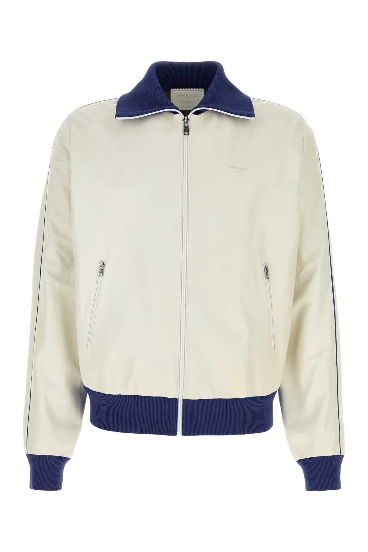 Prada Ivory Nappa Leather Jacket