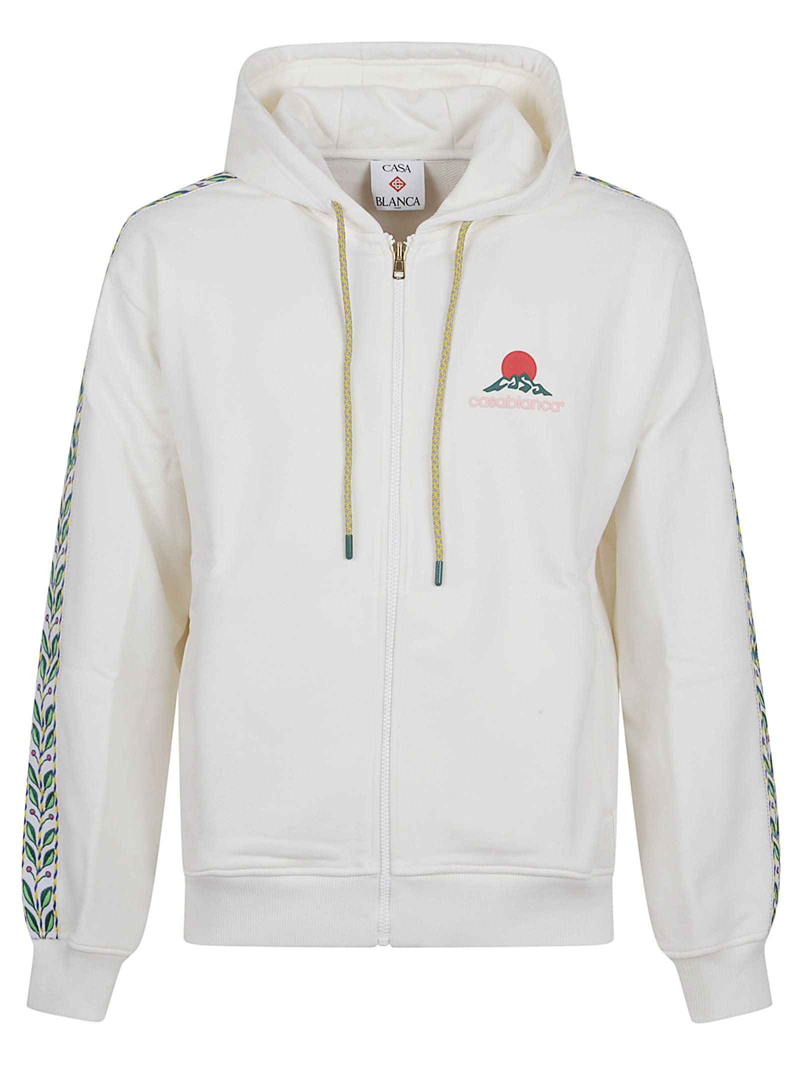 Casablanca Technical Pocket & Laurel Tape Zip Hoodie