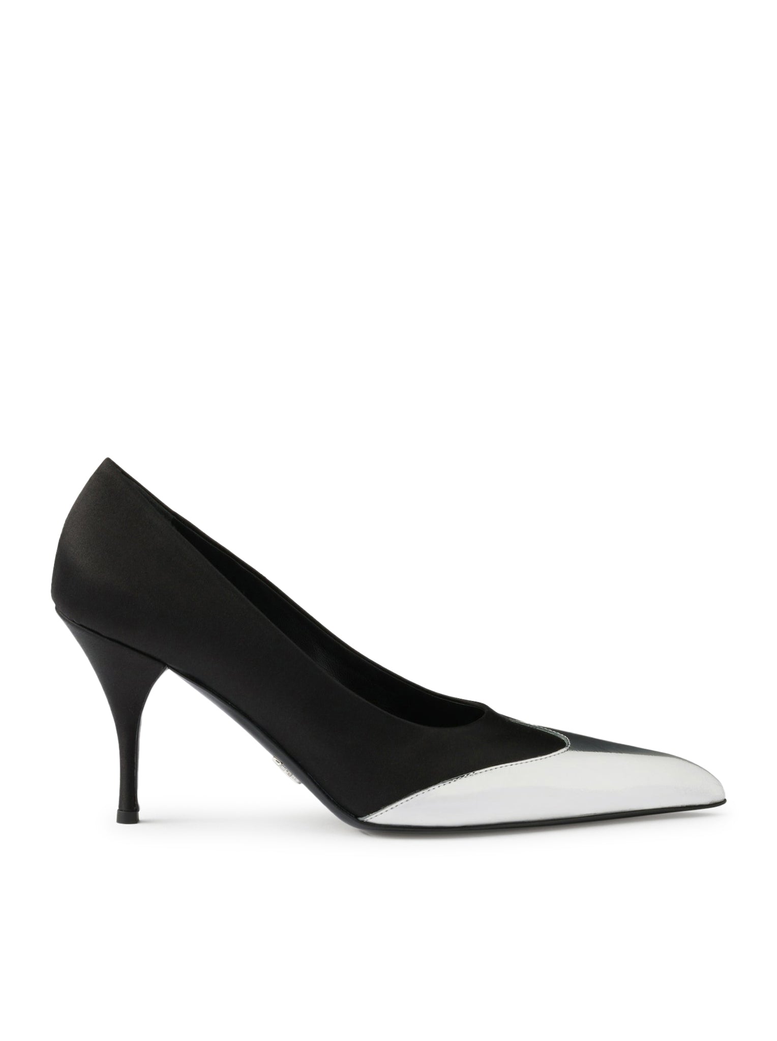 PUMP IN SATIN AND METALLIC LEATHER - Prada - Woman