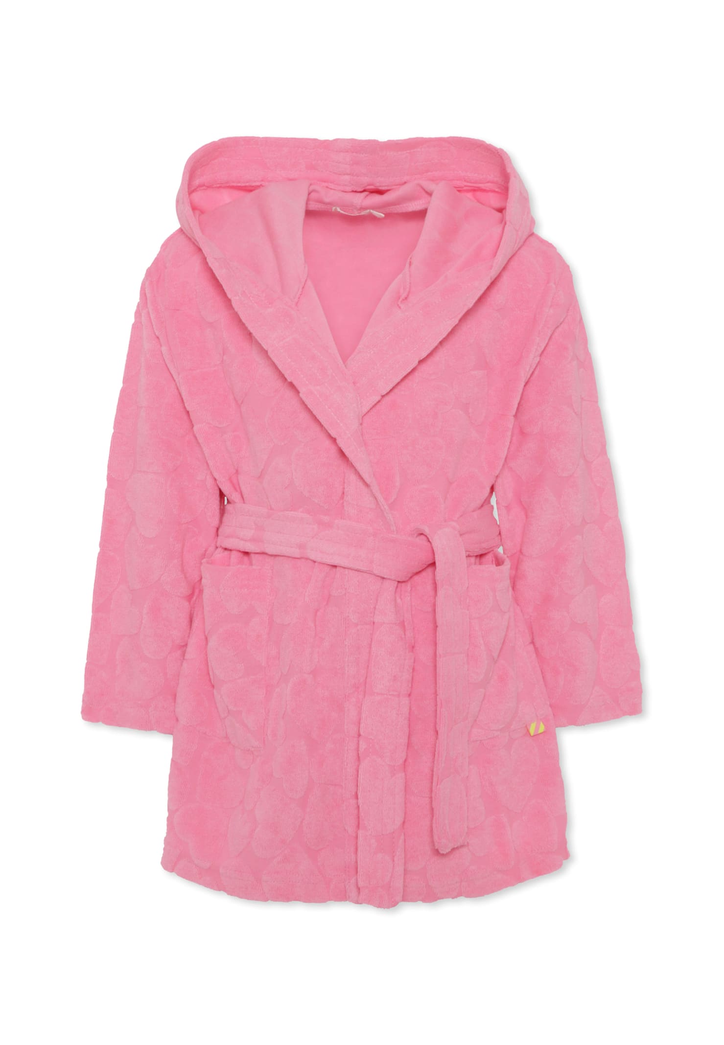 Billieblush Pink Bathrobe For Girl With Hearts