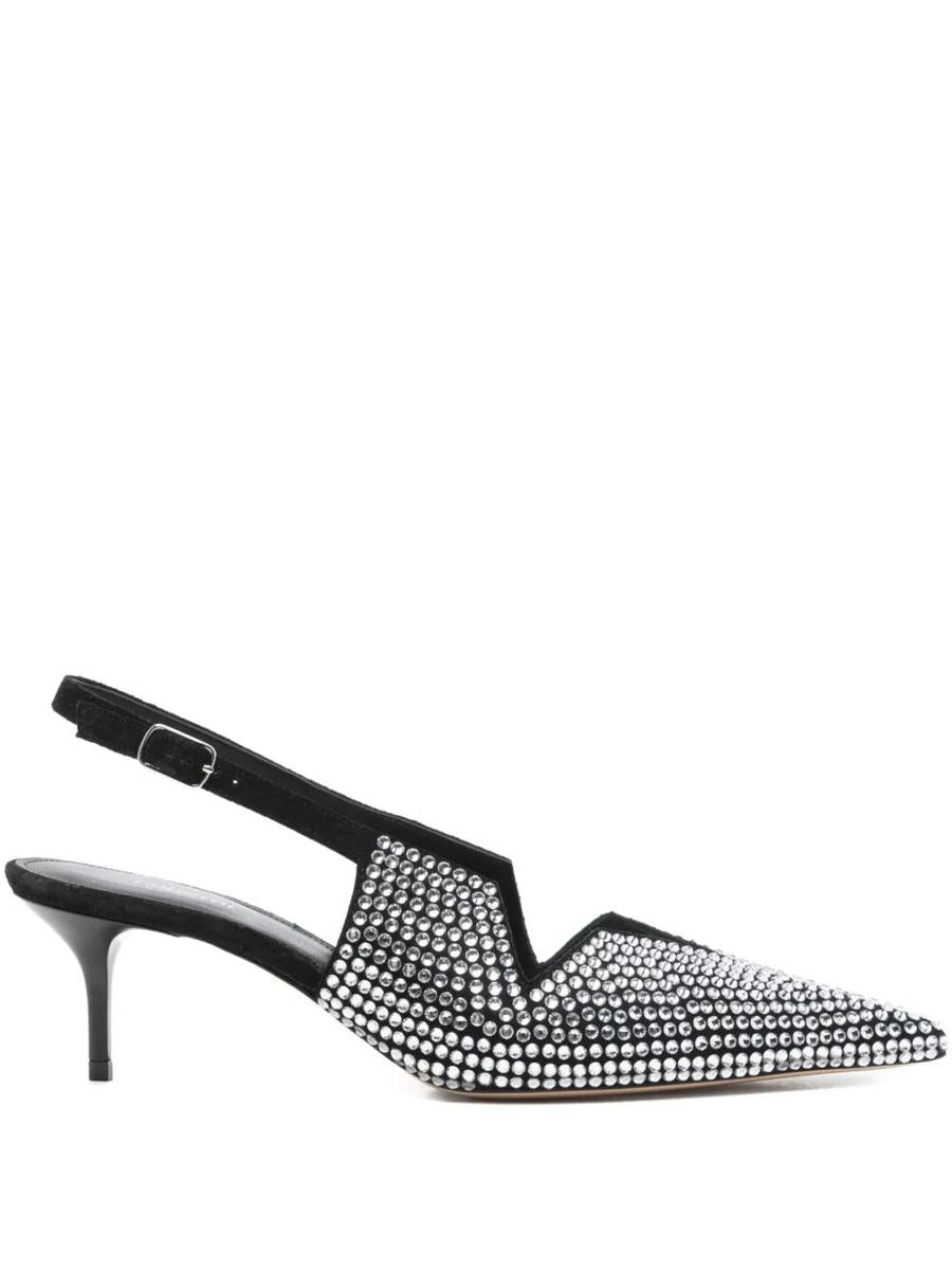 Coperni Crystal Embellished Star Cut Out Low Stiletto Shoes