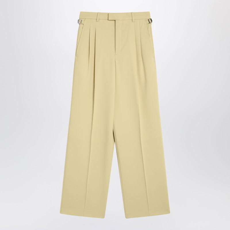 AMI Paris Wide Lime-Coloured Trousers