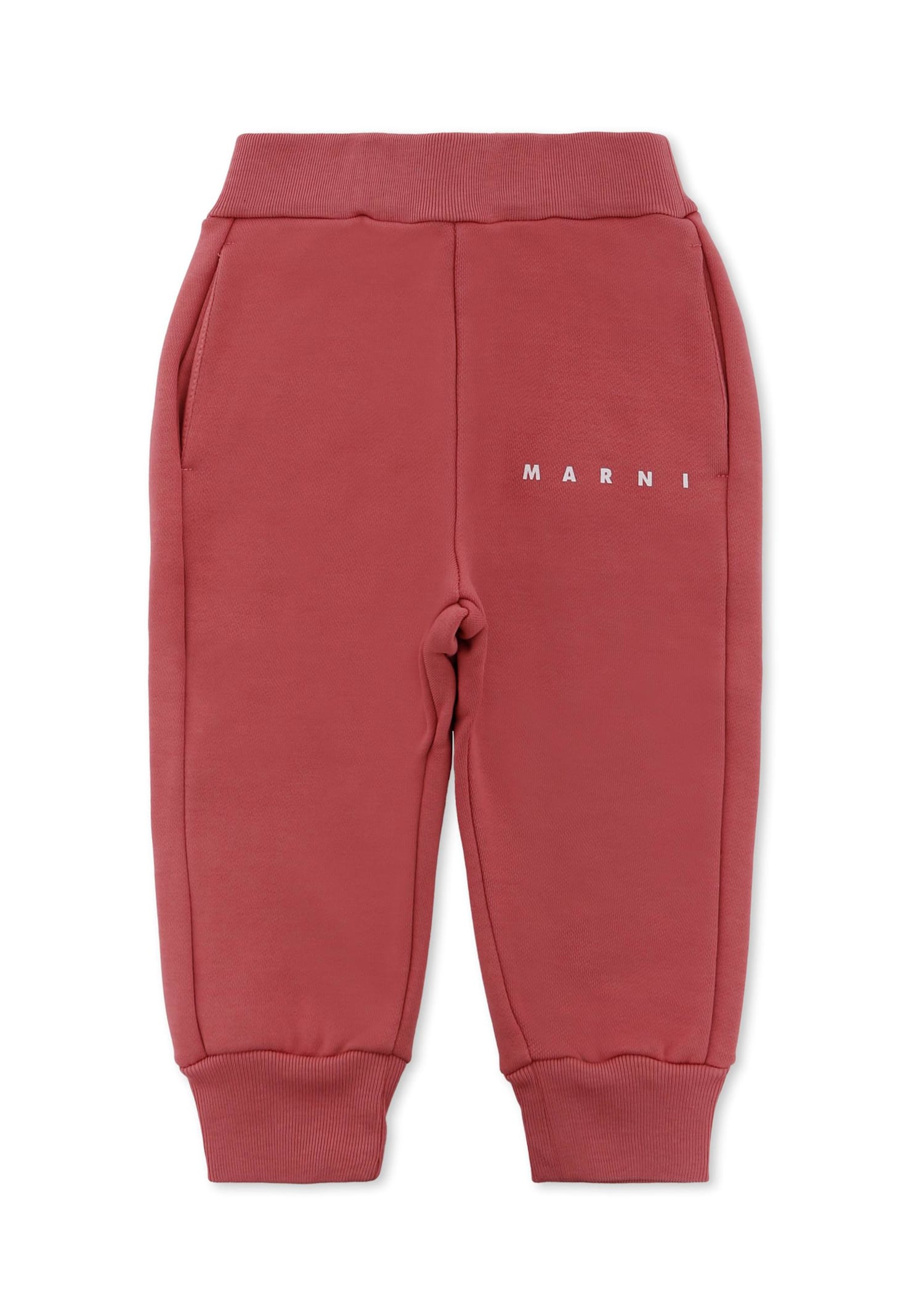 Marni Pink Trousers For Baby Girl With Logo