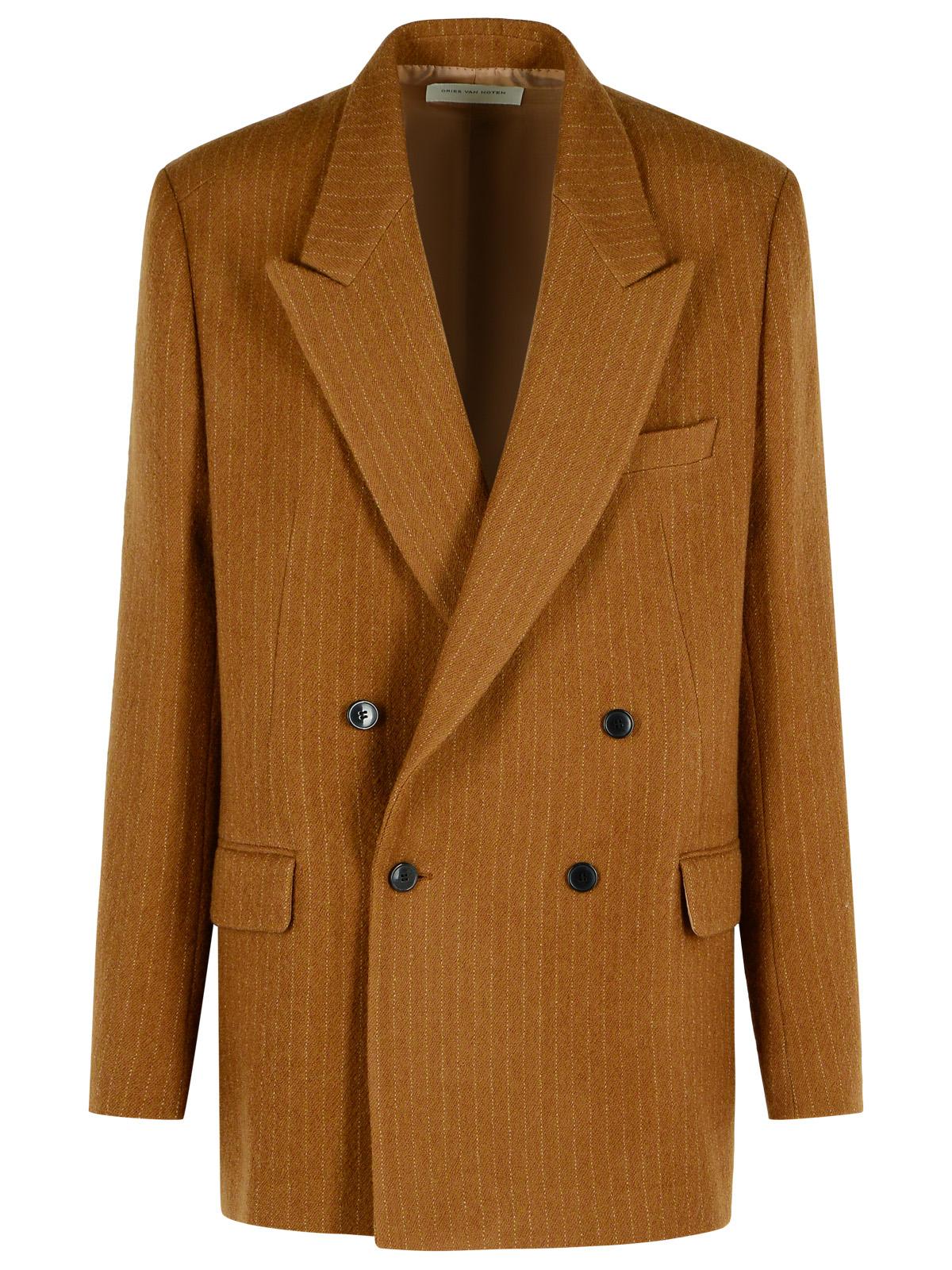 Dries Van Noten bishop Brown Wool Jacket